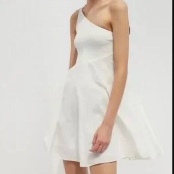 Urban Outfitters Dahlia Asymmetrical Smocked Mini Dress - Picture 2 of 13